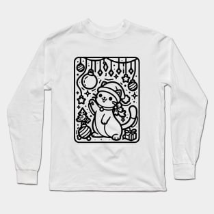 Christmas Cat Long Sleeve T-Shirt